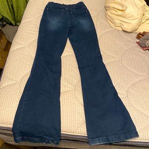 Bell bottom stretchy jeans, size 4 women’s, gently used
